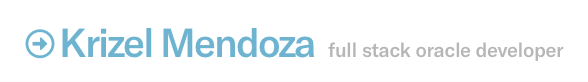 Krizel Mendoza :: full stack oracle developer